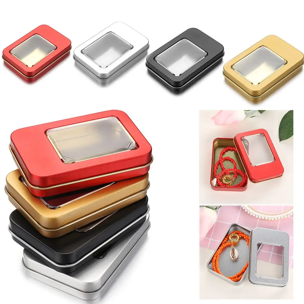 Headphones Coin Candy Earrings Storage Boxes Metal Tin Can Box Dampproof Containers Jewelry