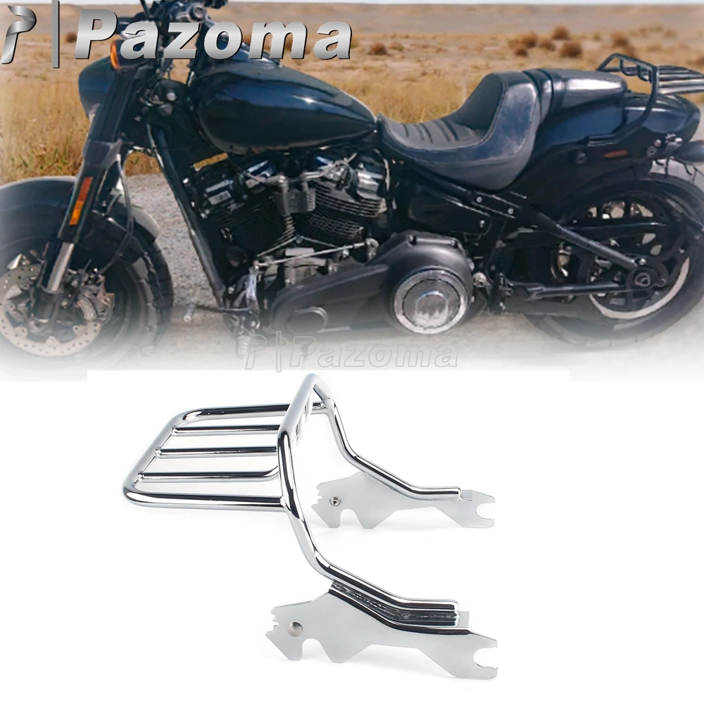 Motorcycle Luggage Rack For Harley Softail Fat Bob 114 FXFBS FXFB Sissy Bar Rack Rear Carrier Solo Seat Quick Detachable 2018-20