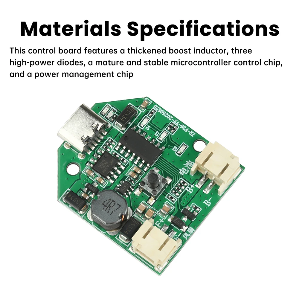 3.7V Charging Small Fan Motor Speed Controller Board 3/4-Speed Universal Electrical Equipment Governor Module Type-C Boost Modul