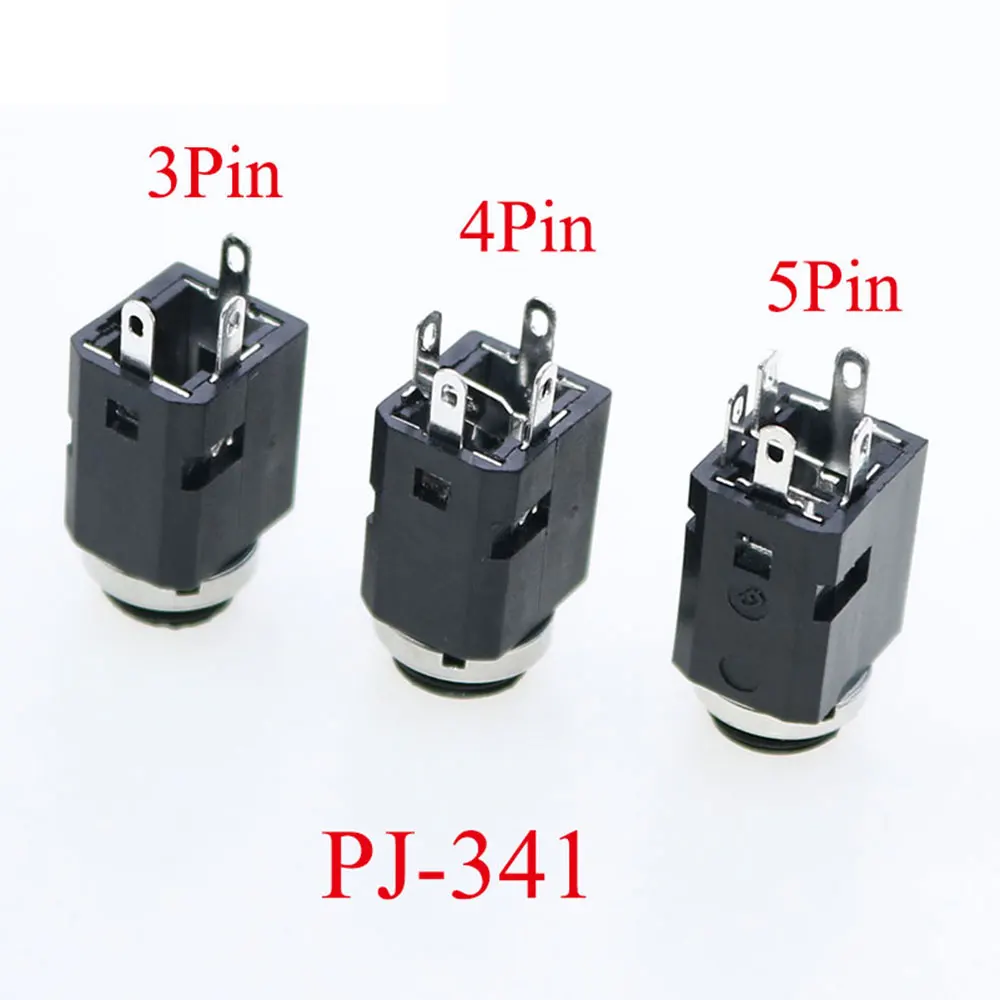 YUXI 10Pcs/Lot  3.5MM PJ-392 A 3640 399 341 342M 301 Stereo Female Socket Jack With Screw 3.5 Audio Video Headphone Connector