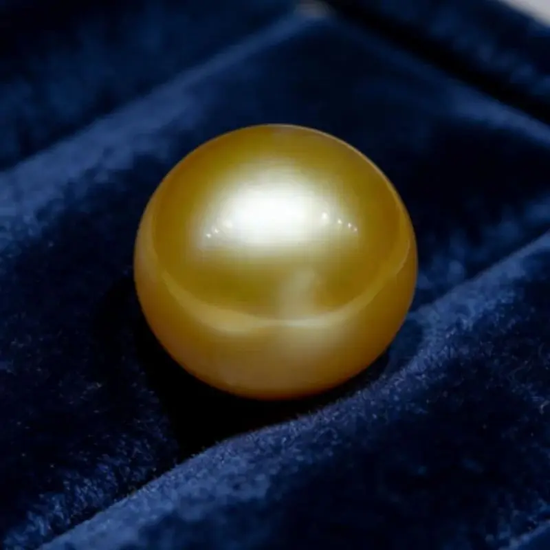 

Charming Huge AAAAA 11-12mm South Sea Golden Loose Pearl Undrilled Drilled