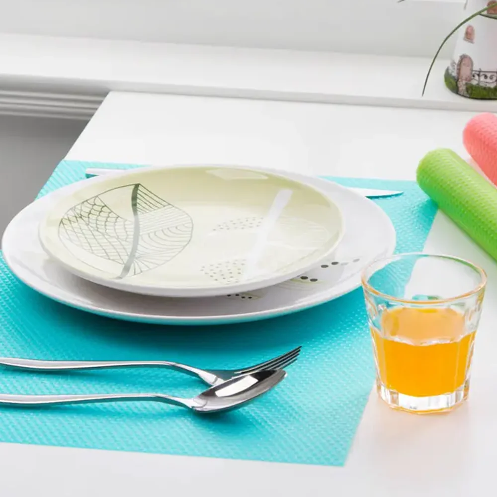 4pcs Refrigerator Pad Non-Slip Waterproof Can Be Cut Fridge Shelf Liner Mat Kitchen Washable Drawer Cabinet Pads Table Placemats image 4