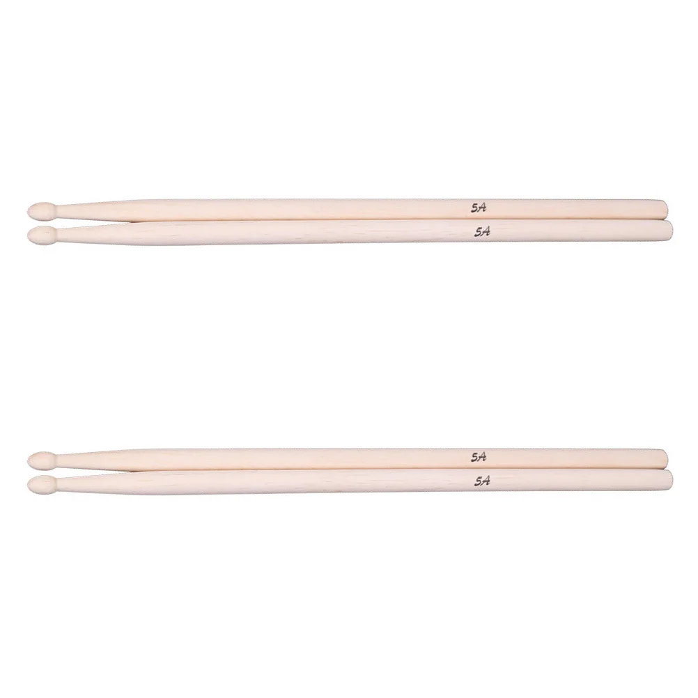 

2 Pairs Maple Sticks Musical Drumstick Instrument Percussion Accessories Wood Drumsticks Wooden 5a for Students