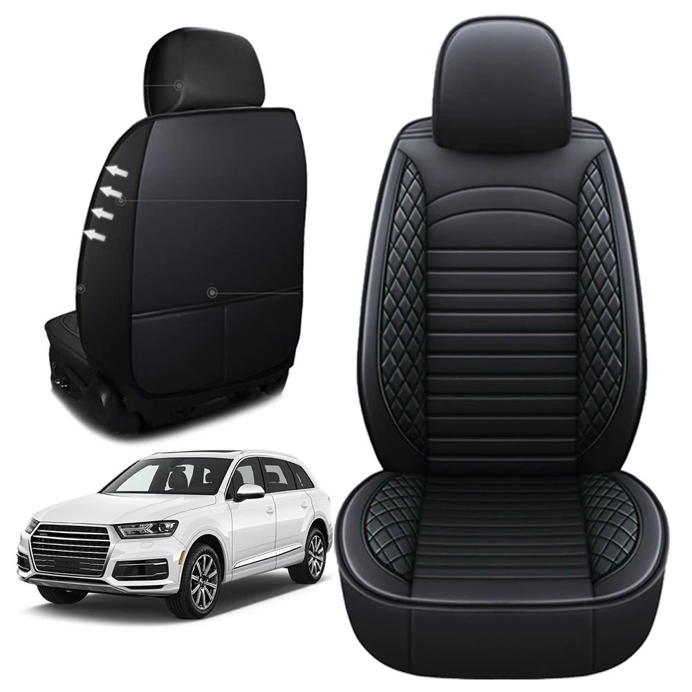 

11Pcs 5 Seats Car Seat Covers Leather Full Surrounded Seat Protector Front Rear Seats Cushion for Sedan SUV Truck
