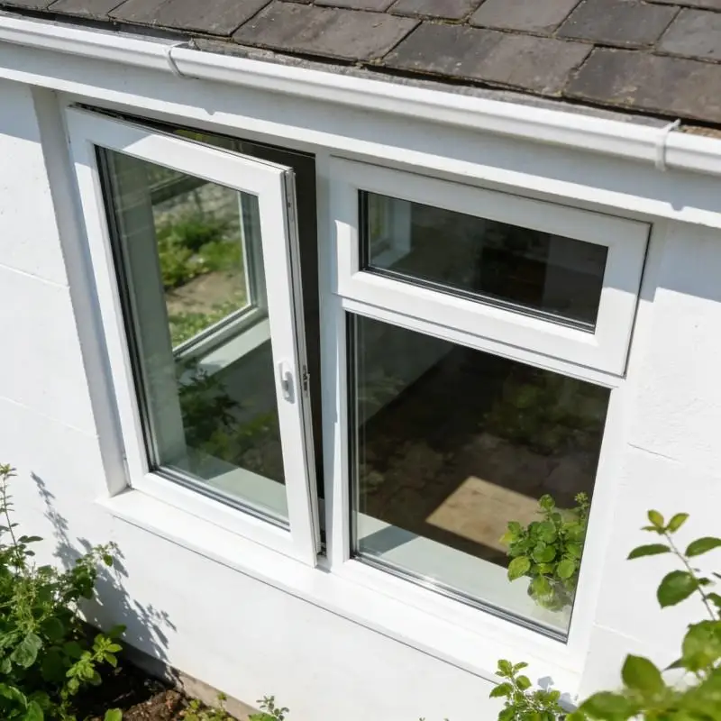 Premium Multi Chamber Thermal Break Double Glazed Low E Glass Soundproof Energy Saving UPVC Casement Window