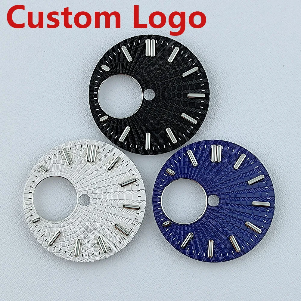 28.5mm Watch Dial N H38 Dial Hollowing out Dial Custom logo Dial Green Luminous dial Fit N H38 movement watch accessories