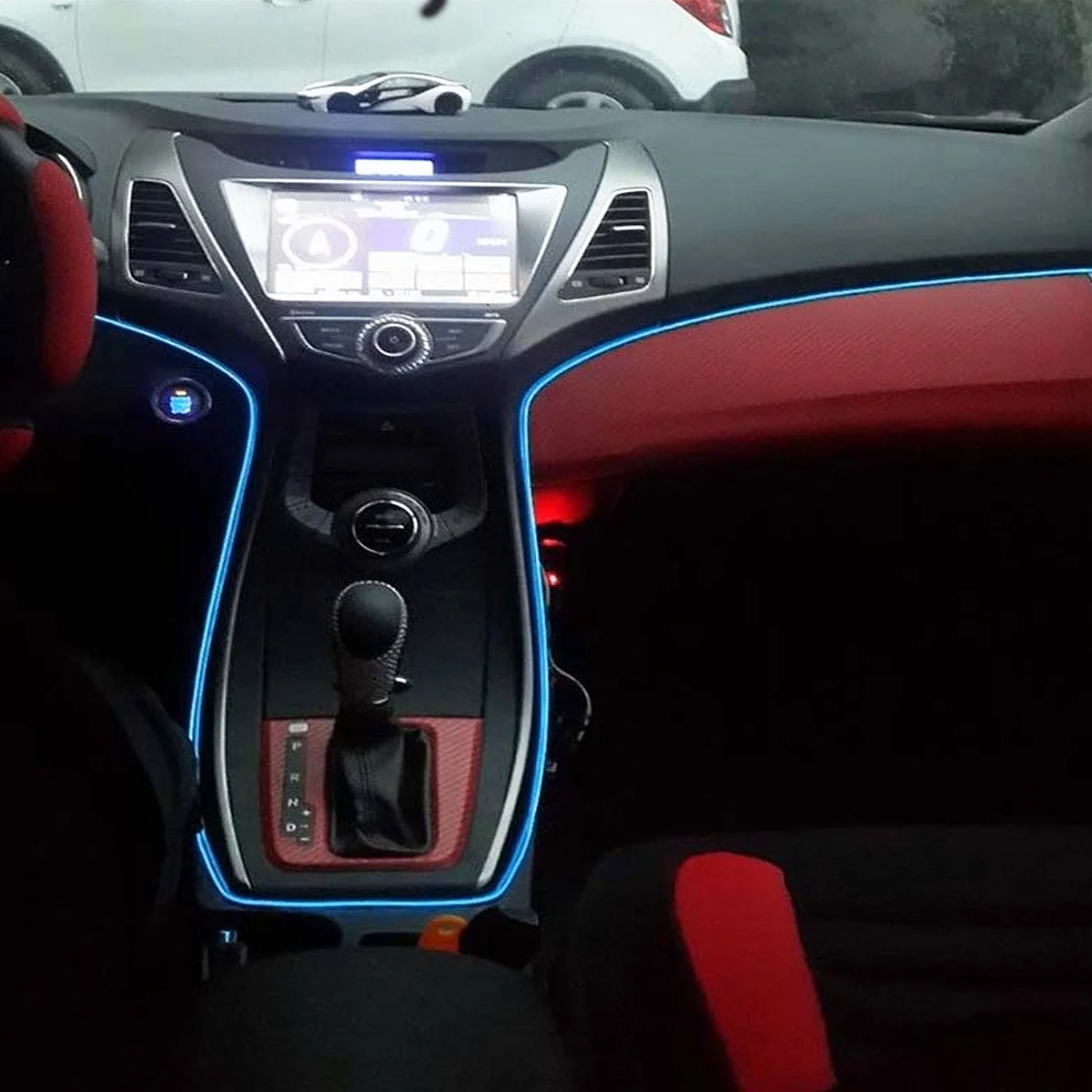 2M Świecący Drut El Wire Taśma Świetlna Cięwalna Elastyczna Dekoracyjna Oświetlenie na Halloween Boże Narodzenie Cosplay Samochód Rower Namiot Bar Znak