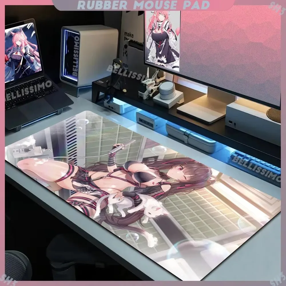 Big Thicking  Mouse Pad G_goddess of V_victory N_nikke All Size Edge Lock Rubber Gaming Mouse Mat 1200x600x4 Desk Pad On Table