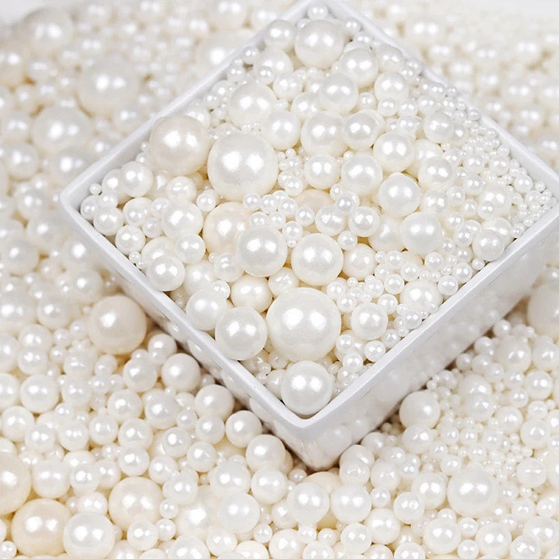 10g Small White Beads Pearl Sugar Ball Fondant Cake Baking Silicone Mold Chocolate Decoration Sugar Kitchen Candy