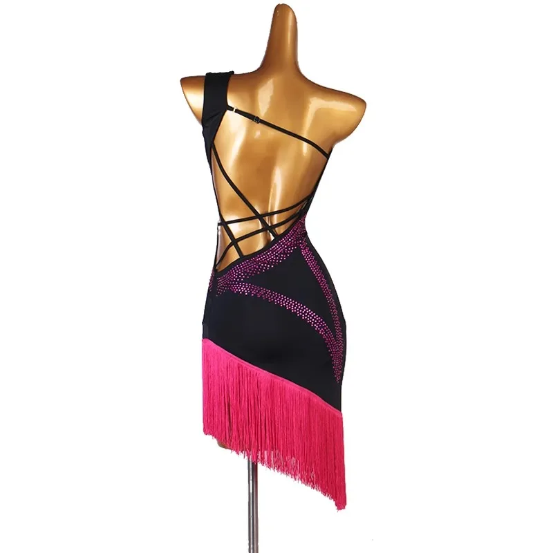 فستان مسابقة الرقص اللاتيني فستان الأداء المهني منتج جديد تشا تشا فستان الرقص اللاتيني شرابة #5