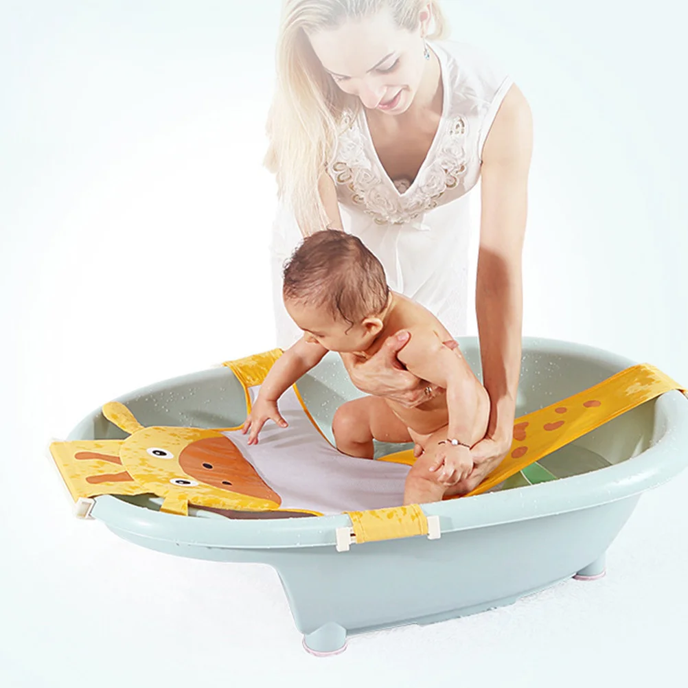 

Baby Bath Seat Support Adjustable Cartoon Mesh Non Slip Breathable Infant Shower Bath Tub Pad Comfortable Secure