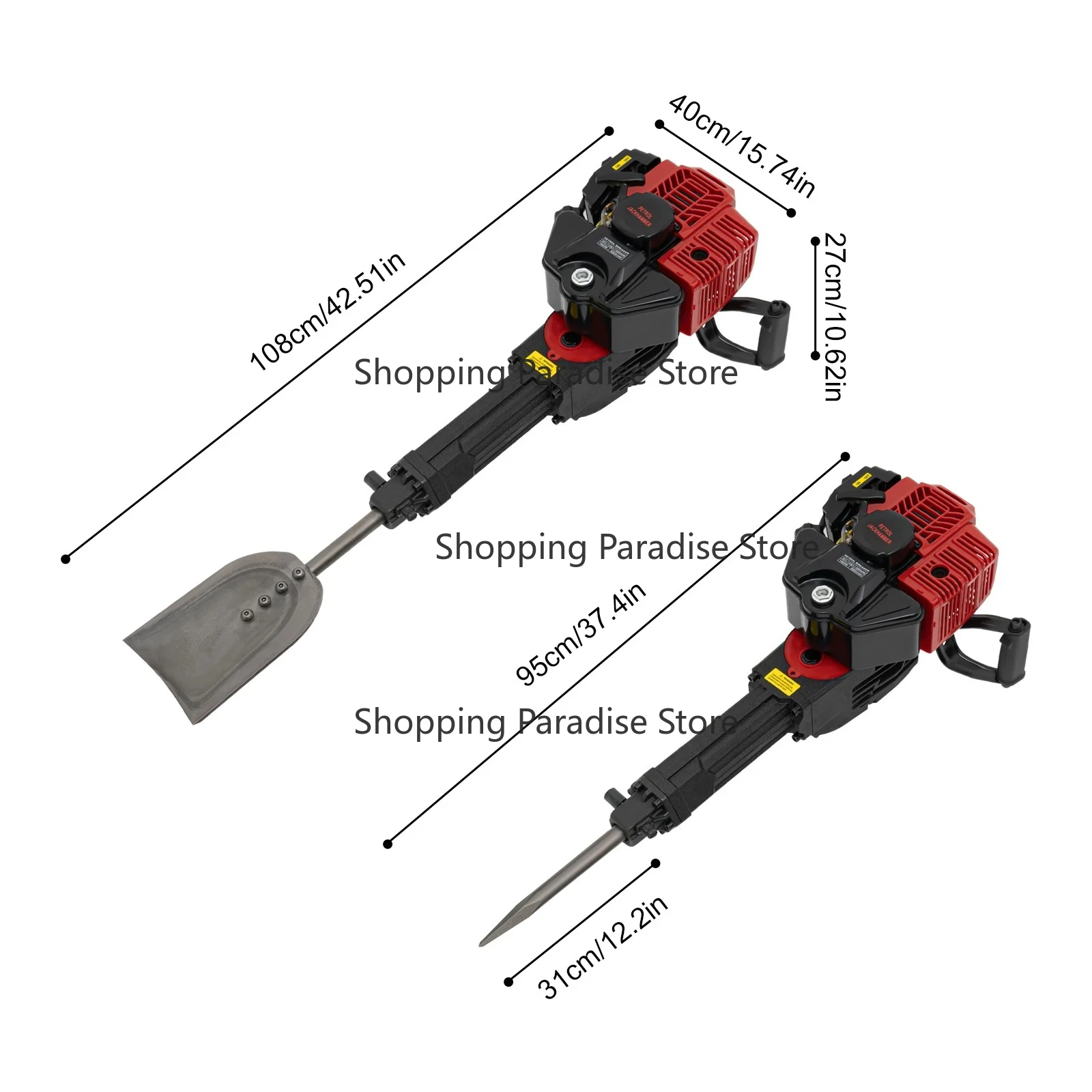 Lightweight Multi-Purpose Jackhammer Easy to Transport for Demolition And Renovation