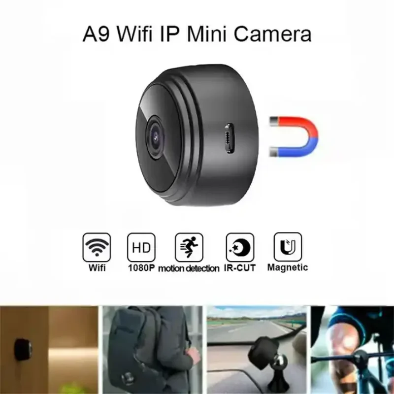 Imagem -04 - Mini a9 Câmera de Segurança sem Fio com Wi-fi 1080p Rede Magnética Visão Noturna Portátil Vídeo Infravermelho Gravação de Voz