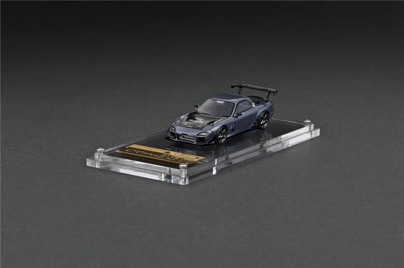 IG 1:64 Mazda RX7 FD3S FEED Gun Metallic Resin Model Car