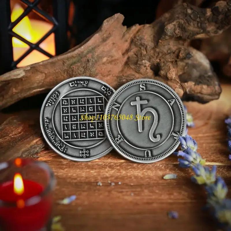 

R53E сплавы ритуальный алтарь монета защитный амулет ювелирные изделия настольная декоративная монета духовные медитации