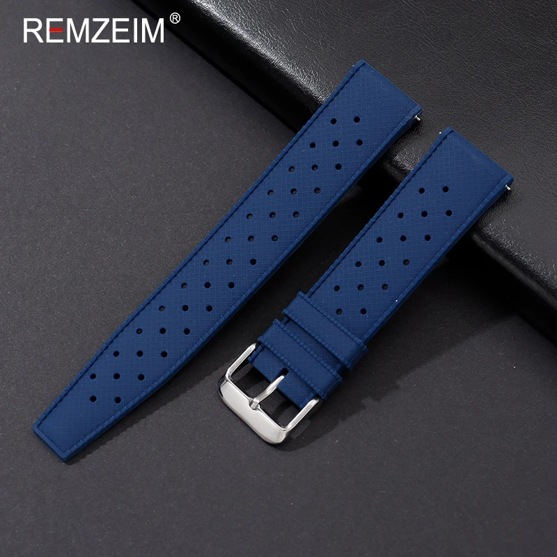 Silicone Watchbands 18mm 20mm 22mm Men Women Watch Band Waterproof Sport Breathable Quick Release Rubber Straps