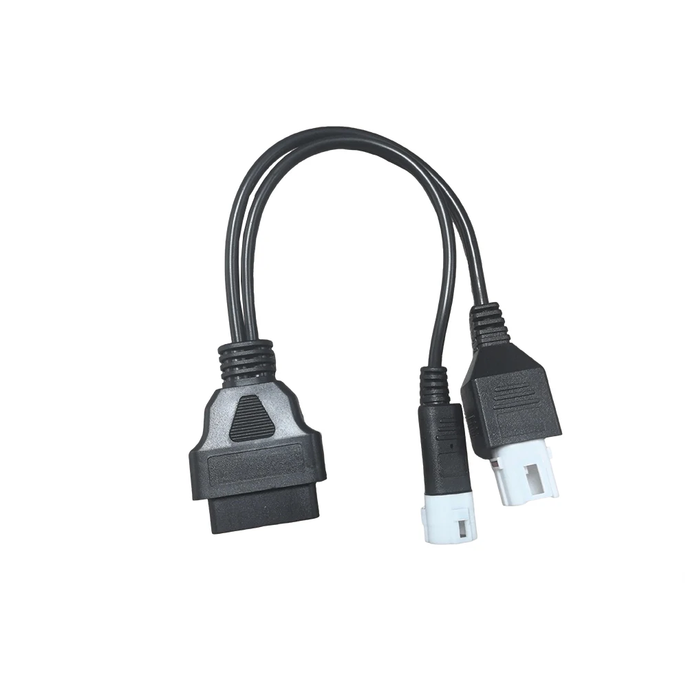 สายเชื่อมต่อวินิจฉัยรถจักรยานยนต์ 2 in 1 สำหรับ Yamaha 3 พิน 4 พิน เป็น 16 พิน สายอะแดปเตอร์ OBD2 สายต่อขยายมอเตอร์ OBD 2