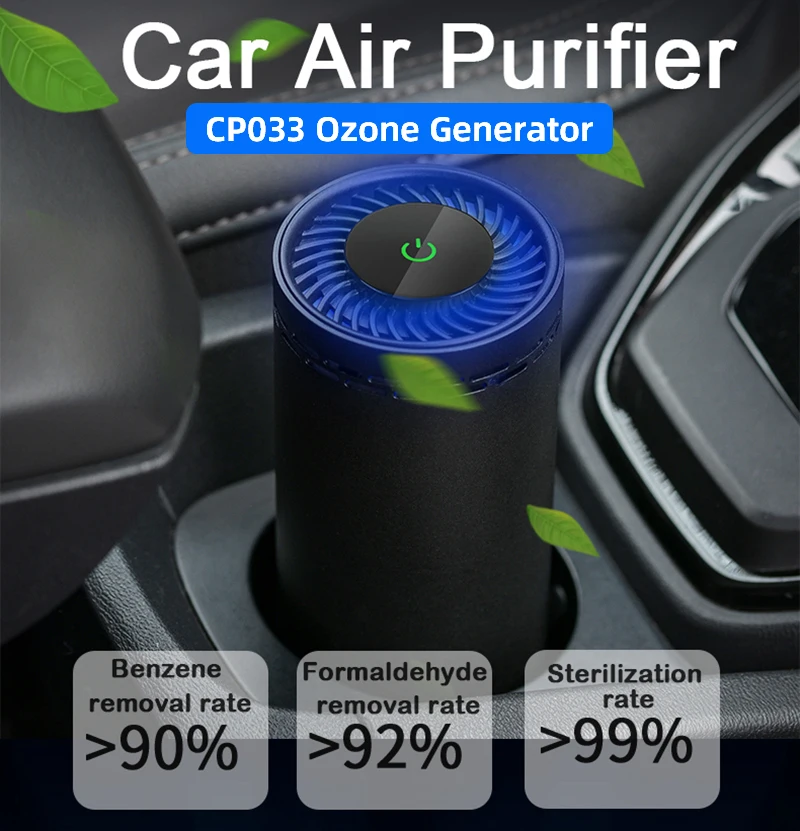 LONHOMON CP033 Car Air Purifier Ozone Generator Efficient Purifying Air Cleaner USB Charging  Protable Air Purifiers