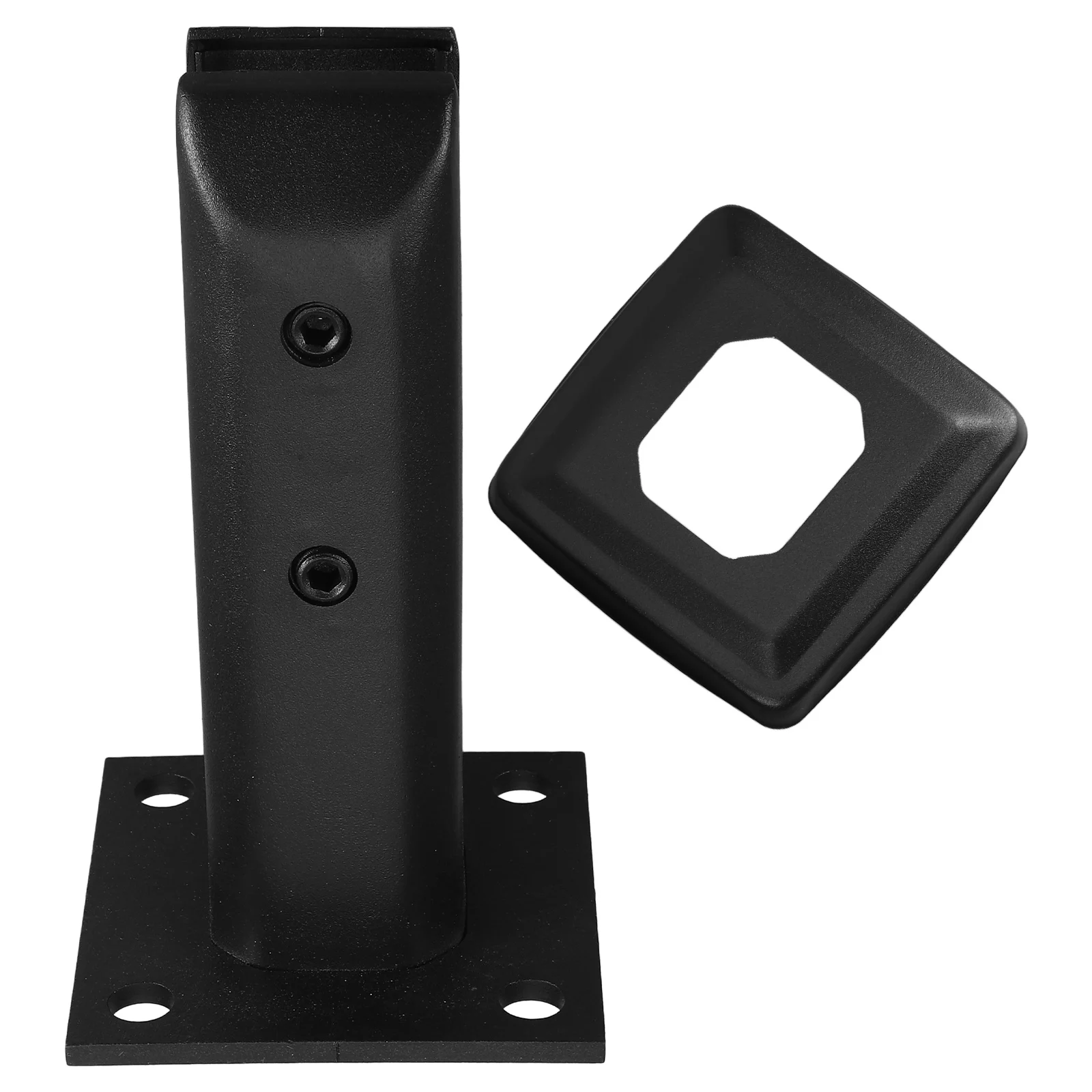 

Stainless Steel Handrail Accessories 201 Material Black Glass Clamps Decorative Covers Stairs Pool Durable Easy Installation