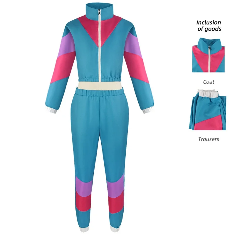 Retro Hippie Cosplay Costume Men Women Vintage 70s 80s Couples Rock Hip-Hop Disco Clothing Suit Outfits Halloween Carnival Party