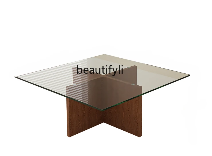 

Coffee Table Living Room Home Solid Wood Minimalist Retro Style Simple Modern Creative High Sense