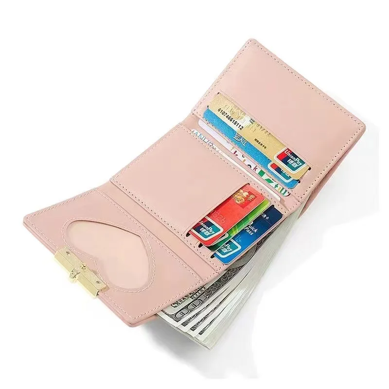 Small Wallet Women's Short Niche Design Small Fresh Coin Purse Flower Simple Card Holder Wallet Multi-card Slots Card Holder