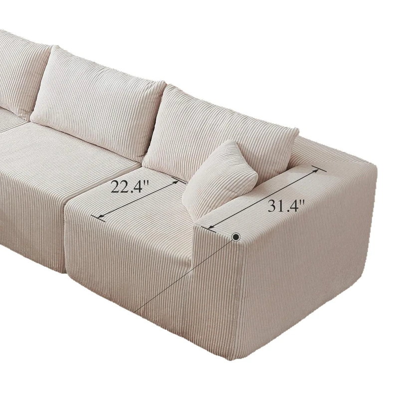 

Fabric sofa pure sponge cotton linen cloth double triple living room sofa corner sofa multi-function