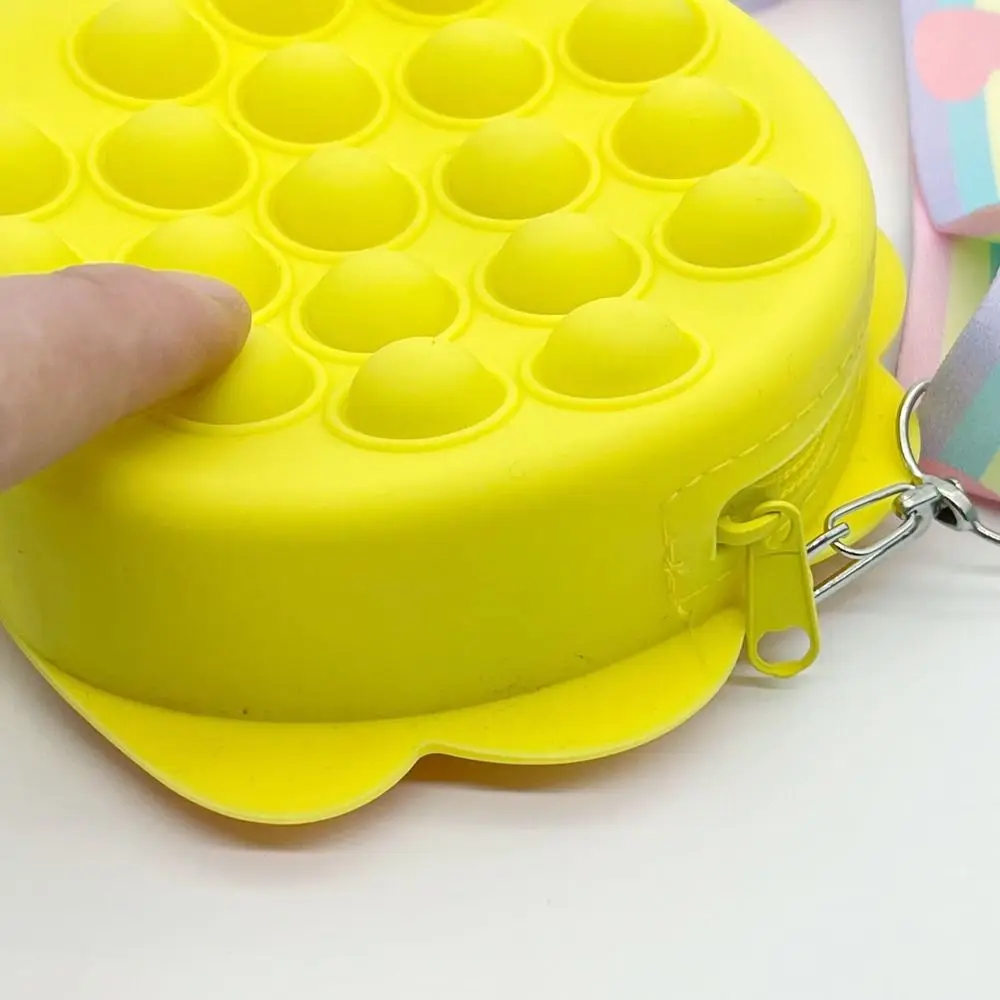 Water-proof Silicone Shell Bags Adjustable Strap Soft Shell Coin Purse Adequate Capacity Children Gift Zipper Shoulder Bag