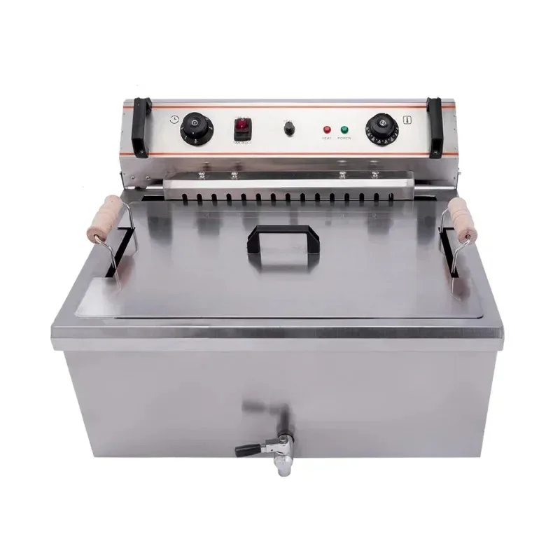 for 30L Time-changing commercial Luxury Desktop Single Tank Electric Fryer chicken meat donut fryer Restaurant Home Equipment