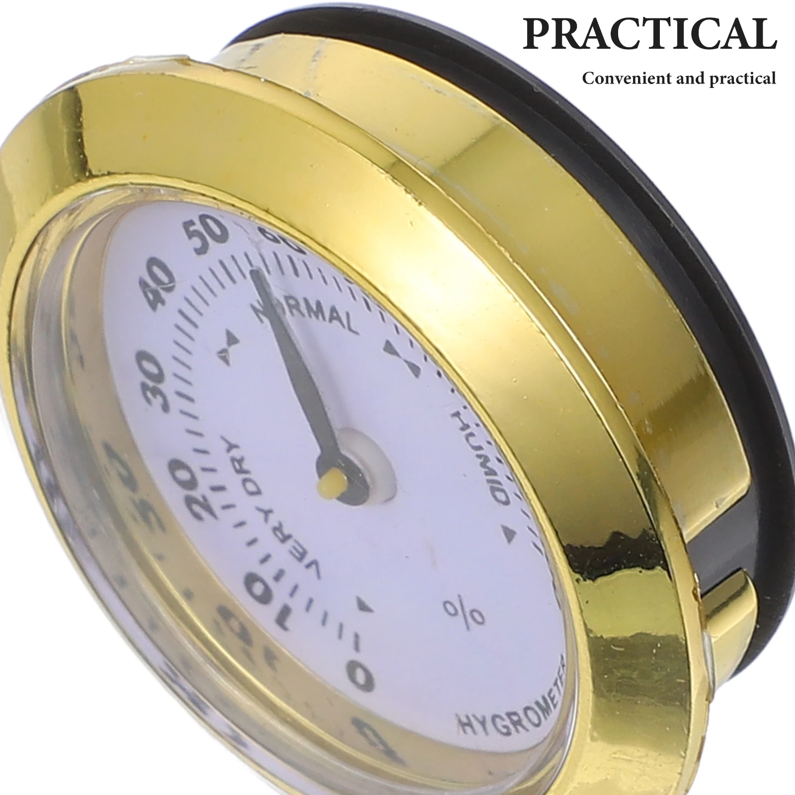 

Portable Hygrometer Small Compact Digital Humidity Gauge Round Measuring Device Indoor Outdoor Garden Patio Garage Use Plastic