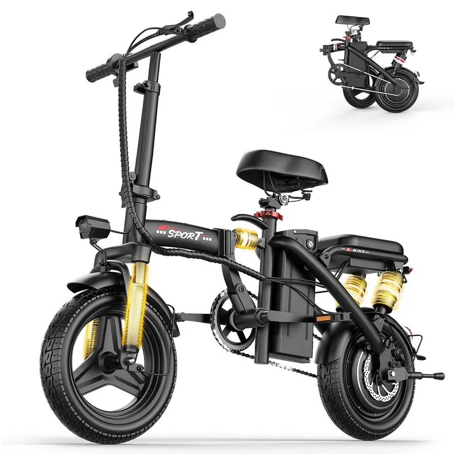 

Electric Bike for Adults Teens, 1200W Peak Motor, 25MPH Folding EBike, 480 720Wh Battery, 45 Miles Range, Advanced 6 8 Point
