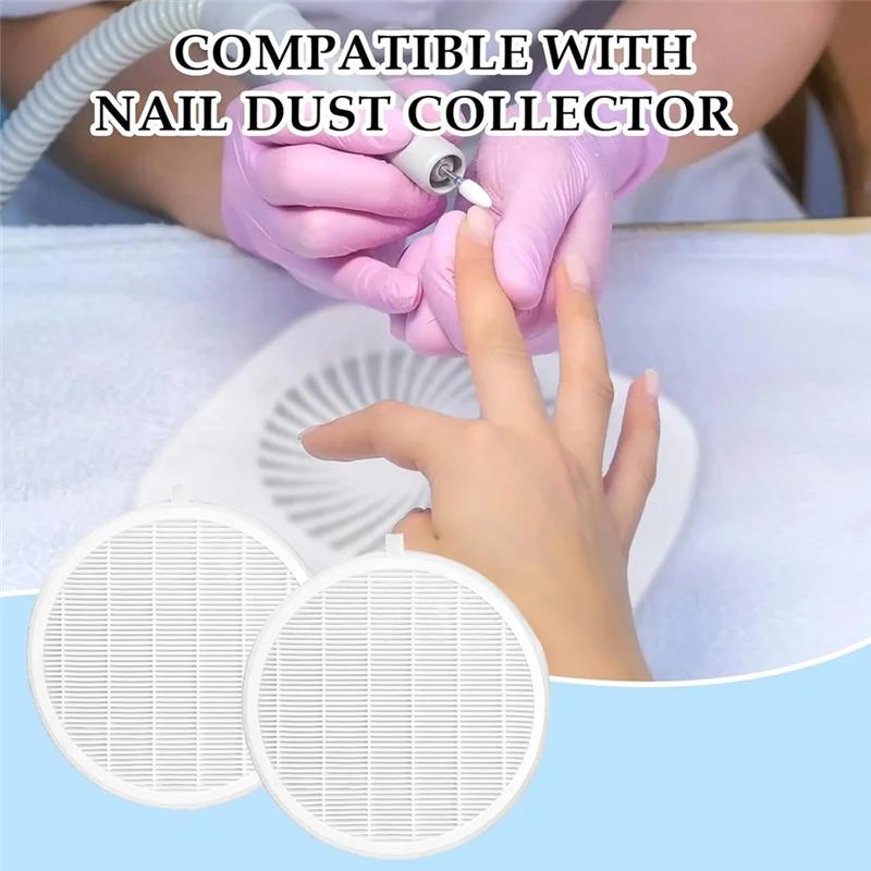 A02M-Nail-Dust Collector Replacement Filter Set(2Pcs) With 1 Brush Attach Ash-Reusable Tool Compatible