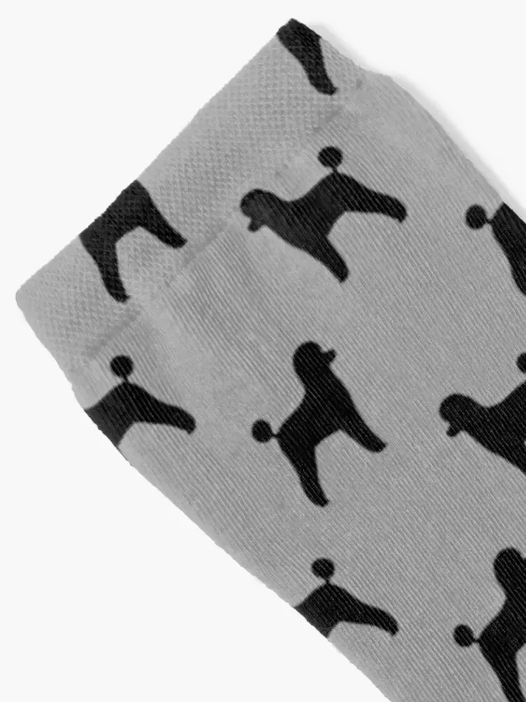 Black Toy Poodle Silhouette(s) Socks luxe loose Heating sock Men's Socks Luxury Women's