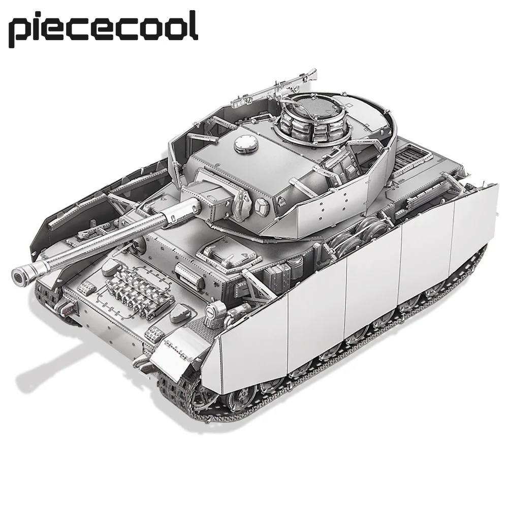 Piececool 3D Metal Puzzles 1:48 Panzer IV Tanks H Assembly Model Kits Jigsaw Creative DIY Sets for Adult Collection