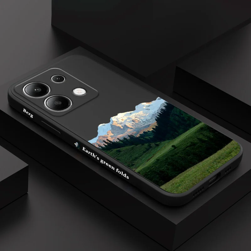 

Charming Mountain Phone Case For Xiaomi Redmi Note 14 13 12 12S 11 11S 10 10S 9 9S Pro Plus 4G 5G Liquid Silicone Cover