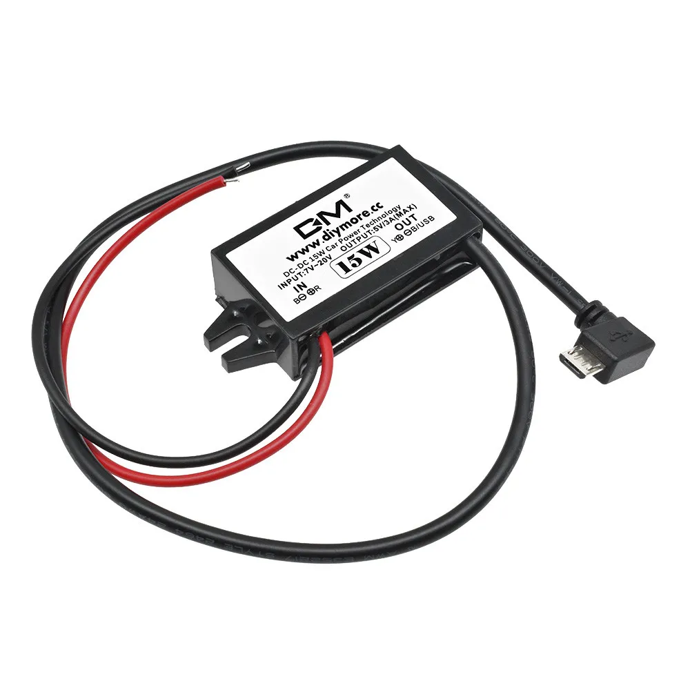 Convertitore DC-DC Step-down 8-32V A 5V 3A – Adattatore Dual USB Con Protezioni E IP67 - 2