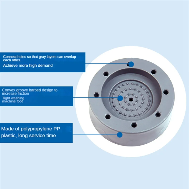 4 ชิ้นเครื่องซักผ้าความสูงเพิ่มแผ่น Anti Pads Silent Skid Raiser Mat เครื่องซักผ้าเครื่องเป่าขาตั้งรองรับ 8.5 ซม