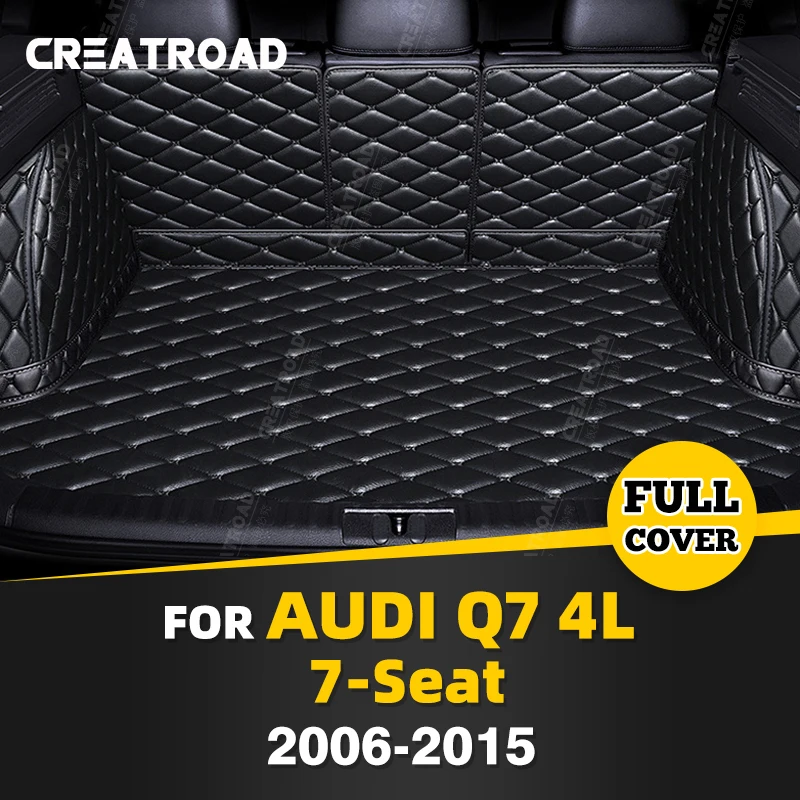 Full Coverage Trunk Mat For Audi Q7 7-Seat 4L 2006-2015 14 13 12 11 10 09 08 07 Car Cover Pad Interior Protector Accessories