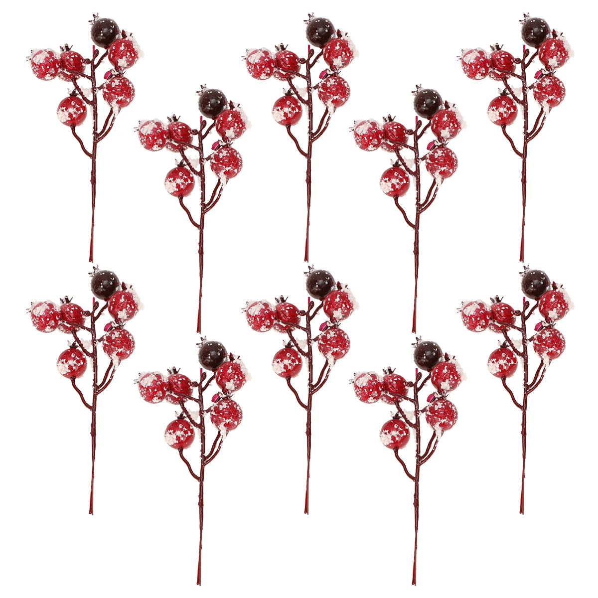 

10 Pcs Simulated Pomegranate Decoration Bright Colors Unique Shape DIY Christmas Berry Decor Fake Branches Home Wedding Props
