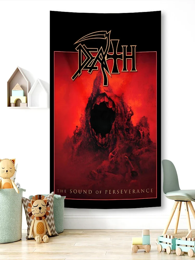 90X150CM 3X5Ft Black Metal Rock Band Flag Death Metal/Black Metal Polyester Printing Rock Banner For Decor Tapestry