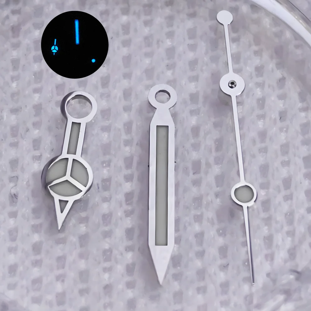 Светящийся циферблат 29 мм и светящиеся стрелки для NH34 NH35, автоматический механизм, 3 часа, циферблат, аксессуары в сборе