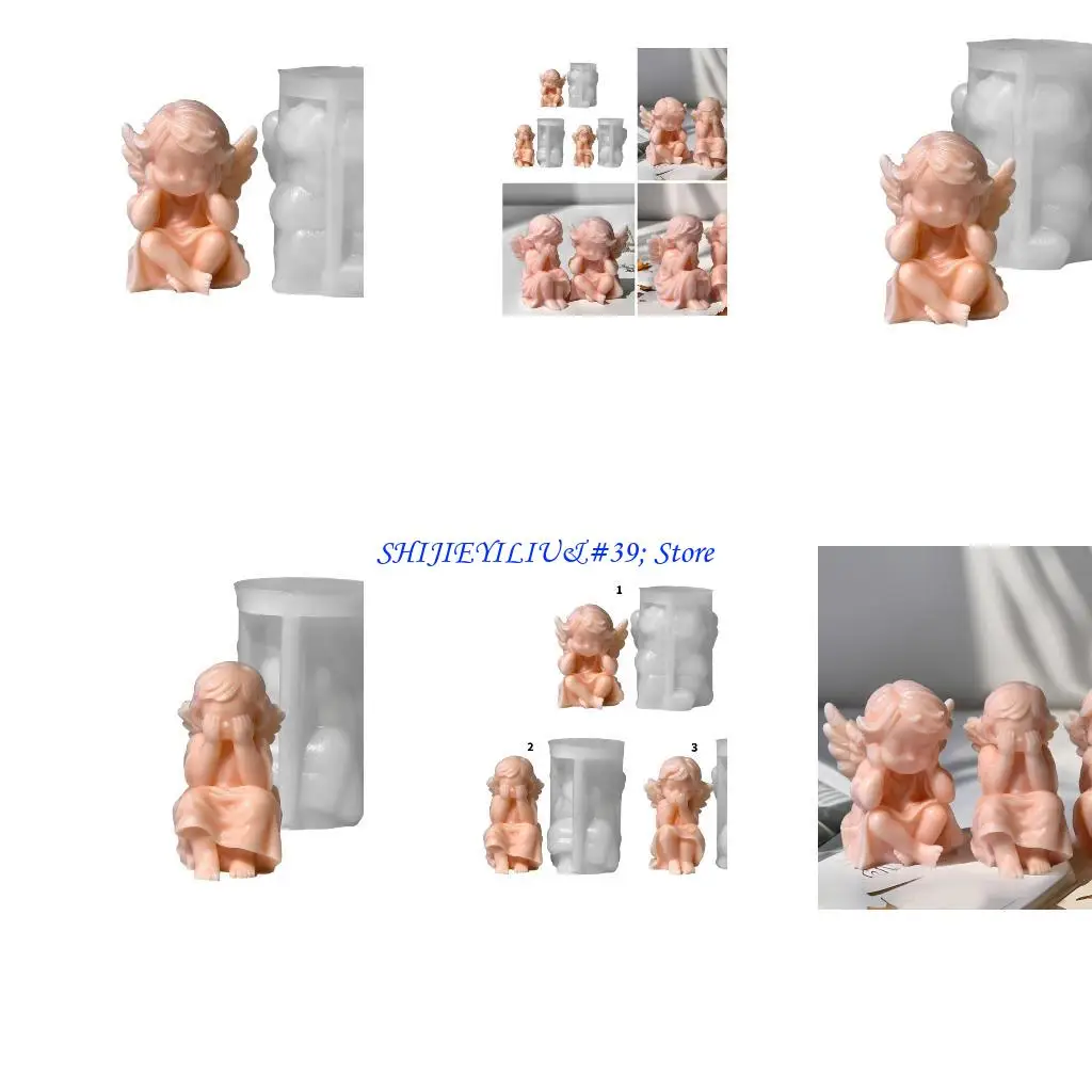 

E21F Silicone Angel Shaped Mold for DIY Enthusiasts Aromatherapies Mould