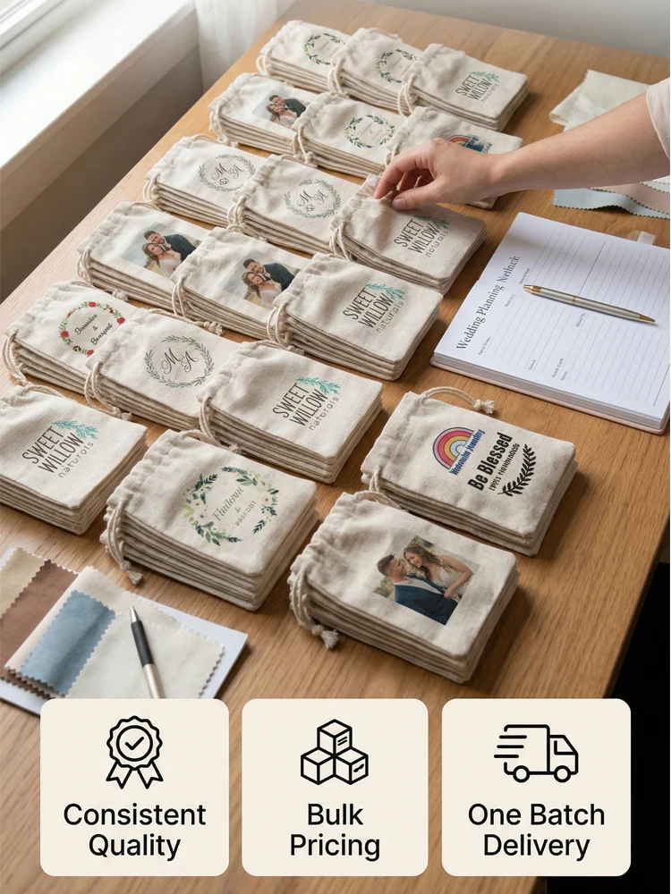 Natürliche Baumwoll-Geschenktasche für Schmuck und Kosmetik, Umweltfreundliche Verpackungstasche – Detail 11
