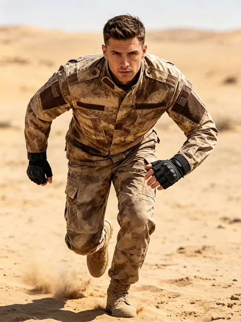 

Men 2nd Generation GL ACU Tactical Suit 3 Color Grid Camouflage Uniform Durable Outdoor Field Training Hunting Camping