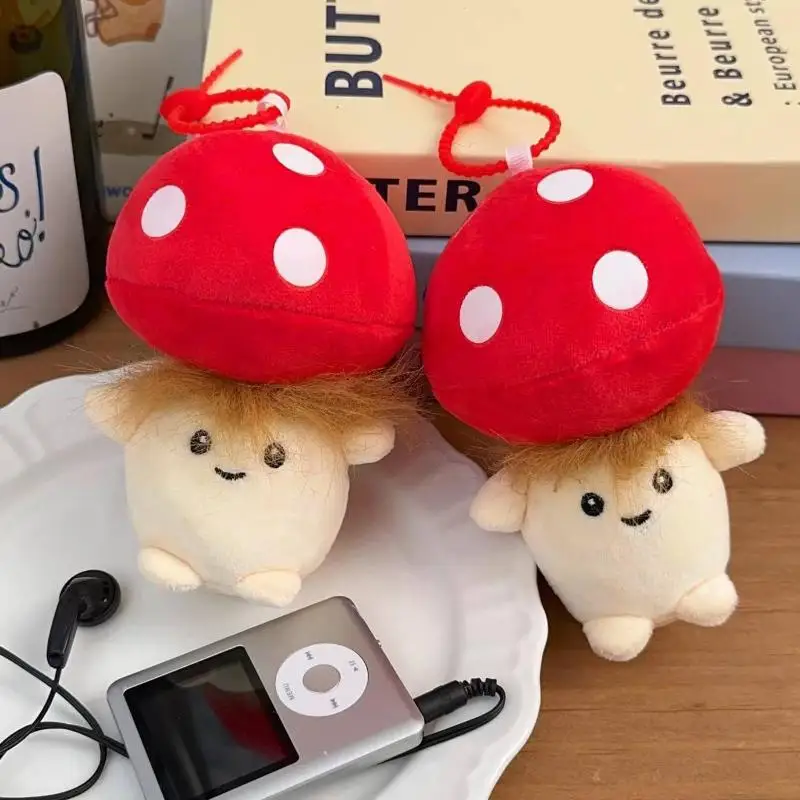 

[JT] 1 шт. Милый красный плюшевый брелок-гриб, мягкая мультяшная игрушка-подвеска для школьной сумки, очаровательный подарок для девочек