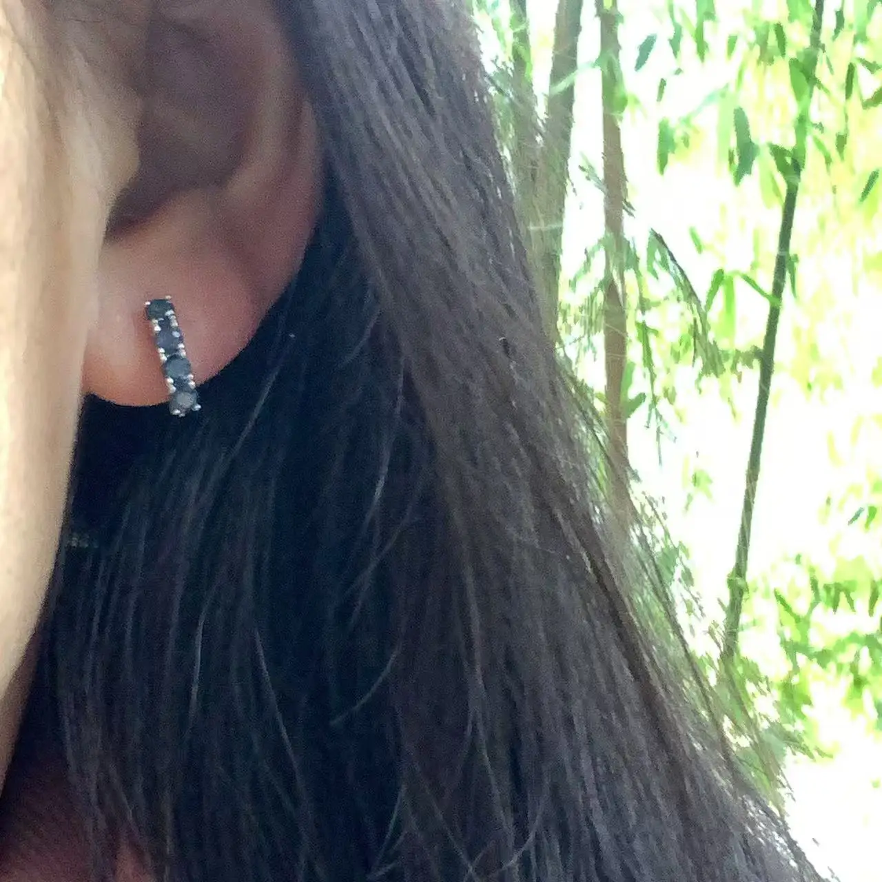 HEYYA STONE Vintage Natural Blue Topaz Hoop Earrings Simple Classic Round Circle Gemstone Jewelry Handmade 14K GOLD exclusive