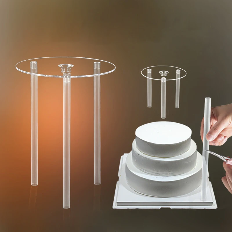 Acrylic Multi-Layer Cake Support Frame Practical Stand Mold Round Dessert Support Spacer Piling Bracket Cake Decor Tool