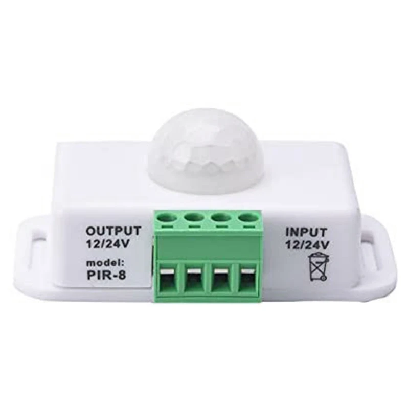 PIR Infrared Motion Sensor Detector, DC 12V-24V Strip Light Motion Sensor Switch, for Cupboard Cabinet Stairs KitchenJAS