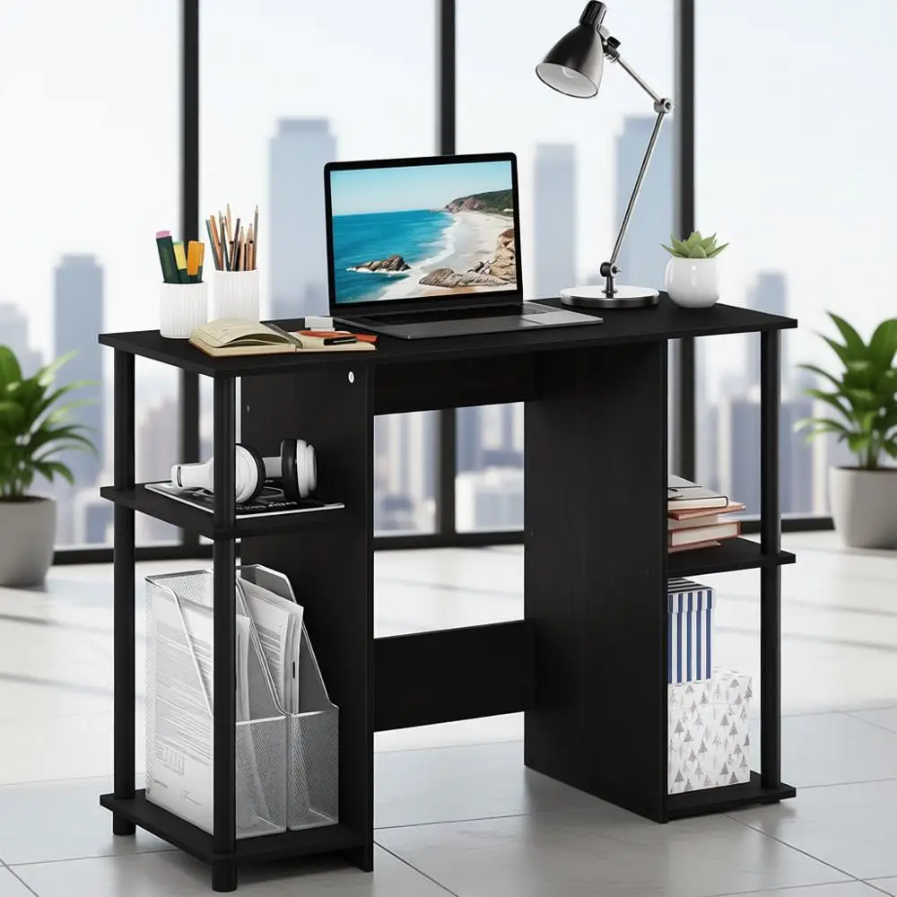 

Письменный стол с открытыми ящиками для использования с компьютером