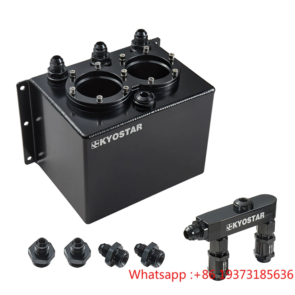 Universal High Quality Fuel Tank For 044 Fuel Pump KYOSTAR 3L Aluminum Dual Fuel Surge Tank